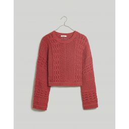 Crochet-Knit Crop Sweater