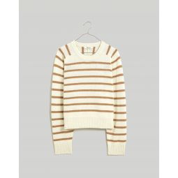 (Re)sourced Cashmere Crewneck Sweater in Stripe