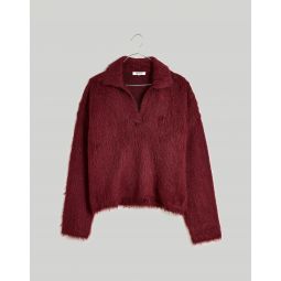 Brushed Polo Sweater