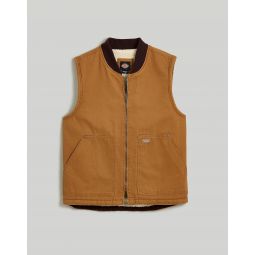Dickies Stonewashed Duck High Pile Fleece-Lined Vest
