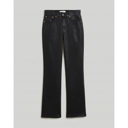 Kick Out Crop Jeans in True Black Wash: Coated Edition