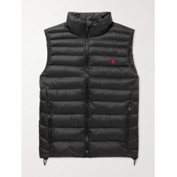 Logo-Embroidered Quilted Padded Recycled Nylon Gilet