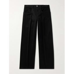 Sippoly Wide-Leg Stretch-Cotton Trousers