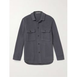Double-Faced Splitable Cashmere and Virgin Wool-Blend Overshirt