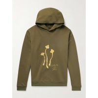 Embroidered Appliqued Cotton-Jersey Hoodie