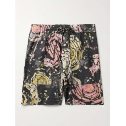 Straight-Leg Printed Cotton-Voile Shorts