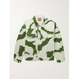 Camouflage-Print Denim Jacket