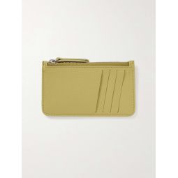 Textured-Leather Zipped Cardholder