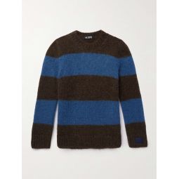 Slim-Fit Striped Mohair-Blend Sweater
