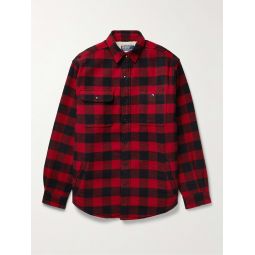 Checked Wool-Blend Flannel Overshirt