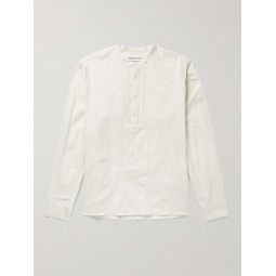 Hemlock Grandad-Collar Cotton-Voile Half-Placket Shirt