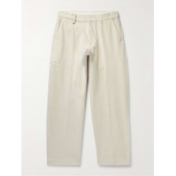 + Paul Smith Wide-Leg Textured Cotton-Blend Trousers