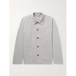 Jamison Striped Cotton and Linen-Blend Overshirt