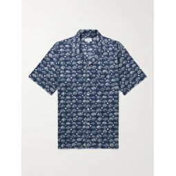Palm Mc Pat Convertible-Collar Printed Cotton-Voile Shirt