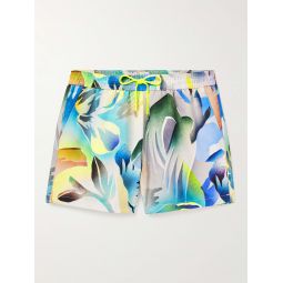 Hot Summer Straight-Leg Short-Length Printed Recycled Swim Shorts