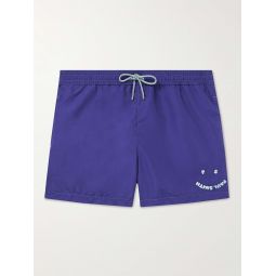 Happy Slim-Fit Short-Length Logo-Embroidered Recycled Swim Shorts