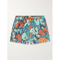 Tropical Garden Straight-Leg Mid-Length Printed Recycled Swim Shorts