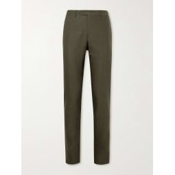 Slim-Fit Straight-Leg Linen and Wool-Blend Suit Trousers