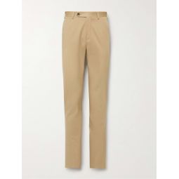 Straight-Leg Cotton-Blend Suit Trousers
