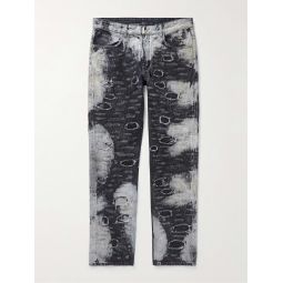 Slim-Fit Distressed Bleached Jeans