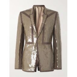 Fogpocket Neue Alice Sequined Cotton-Gauze Suit Jacket