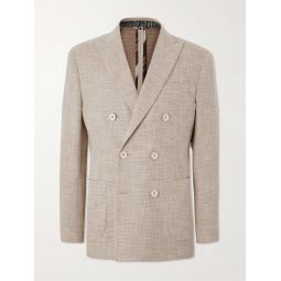 Double-Breasted Cotton-Blend Blazer