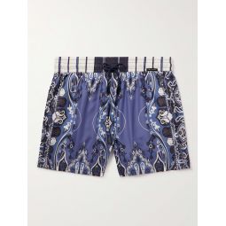 Straight-Leg Short-Length Paisley-Print Swim Shorts