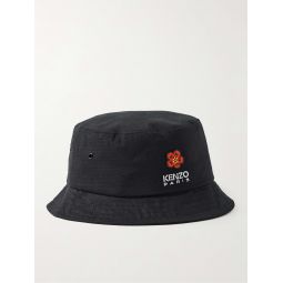 Appliqued Logo-Embroidered Cotton-Canvas Bucket Hat
