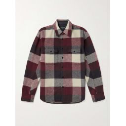 Checked Brushed Wool-Blend Flannel Overshirt