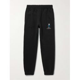 + Disney Oswald Tapered Embroidered Cotton-Jersey Sweatpants