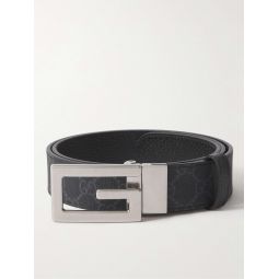 3.5cm Reversible Monogrammed Leather Belt
