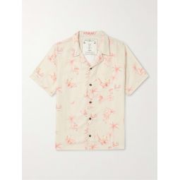 Mana Camp-Collar Printed Lyocell and Linen-Blend Twill Shirt