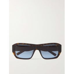 4G Sun Square-Frame Tortoiseshell Acetate Sunglasses