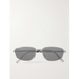 Dior90 S1U Rectangular-Frame Silver-Tone Sunglasses