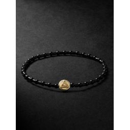 Gold, Onyx and Glass Beaded Bracelet