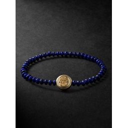 Gold Lapis Lazuli Beaded Bracelet