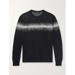 Cotton-Blend Jacquard Sweater