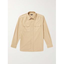 Panama Garment-Dyed Brushed-Cotton Shirt
