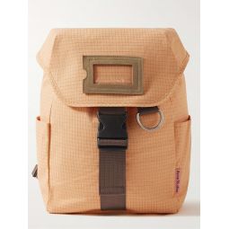 Suede-Trimmed Ripstop Backpack