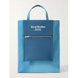 Shell and Printed Leather Tote Bag