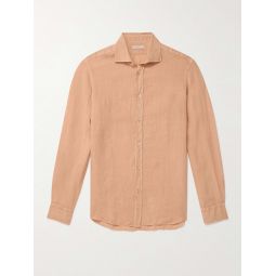 Cutaway-Collar Linen Shirt