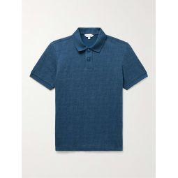 Textured Stretch Cotton-Blend Polo Shirt
