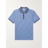 Space-Dyed Stretch-Cotton Polo Shirt