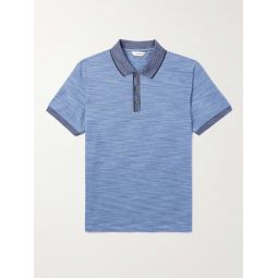 Space-Dyed Stretch-Cotton Polo Shirt