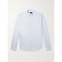 Grandad-Collar Linen Shirt