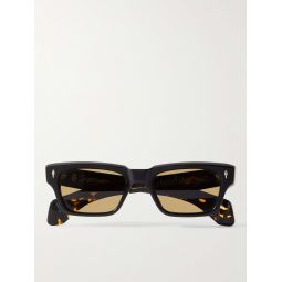 Ashcroft Rectangular-Frame Tortoiseshell Acetate Sunglasses