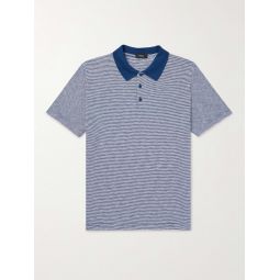 Bron Striped Cotton-Jersey Polo Shirt