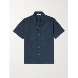 Camp-Collar Garment-Dyed Cotton Oxford Shirt
