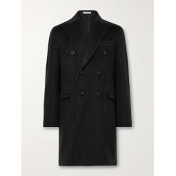 Double-Breasted Brushed-Cashmere Overcoat