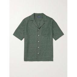 Angelo Camp-Collar Linen Shirt